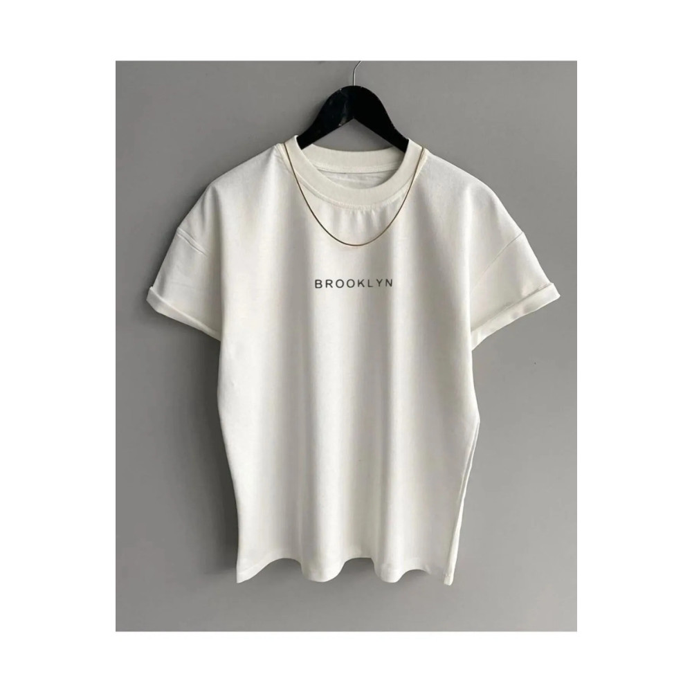 Black Sokak Blacksokak Erkek Beyaz Brooklyn Oversize Bisiklet Yaka Tshirt L Beden Bayan T-shirt Fiyatı