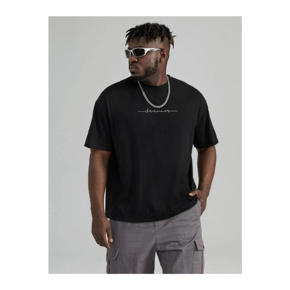 Black Sokak Blacksokak Erkek Siyah Dreamer Baskılı Oversize Bisiklet Yaka Tshirt M Beden Bayan T-shirt Fiyatı
