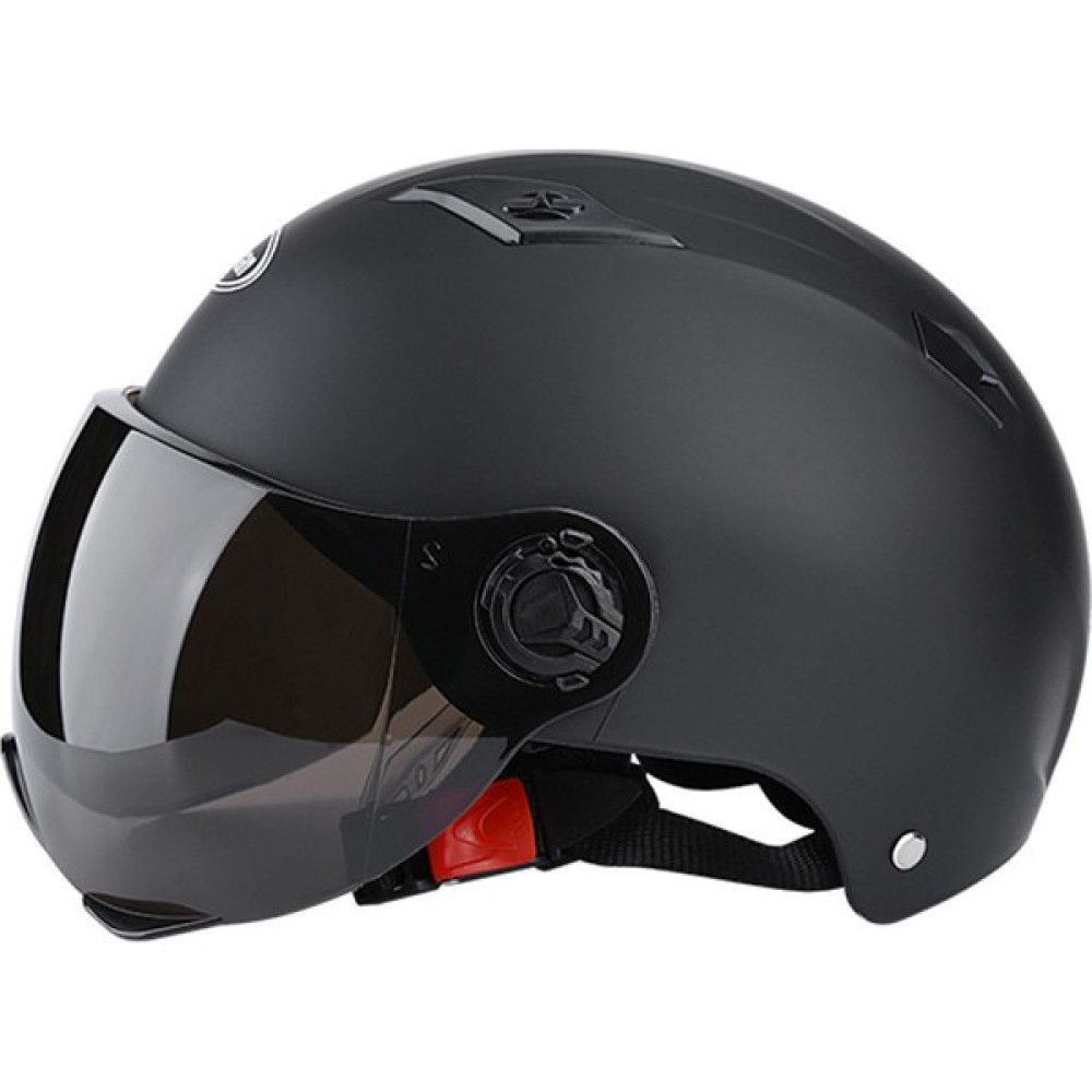 Black Tea Pilli Motosiklet Elektrikli Araç Kaskı Binme Yarım Kask Unisex Güvenlik Kaskı (Yurt Dışından) - L - Siyah Motorsiklet Kaskları Fiyatı