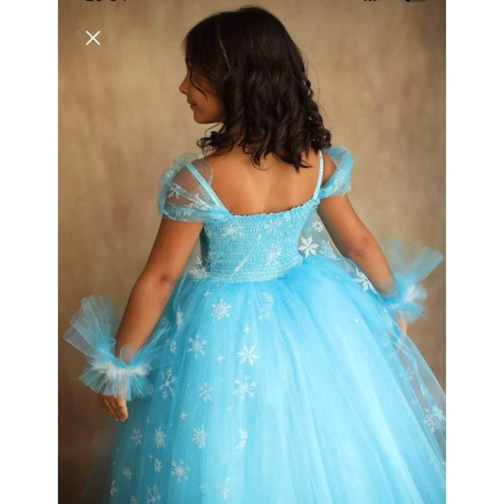 Black White Wedding Elsa Frozen Kostümü Kabarık Elbise Balo Kıyafeti Karlar Kraliçesi Elbise Fiyatı