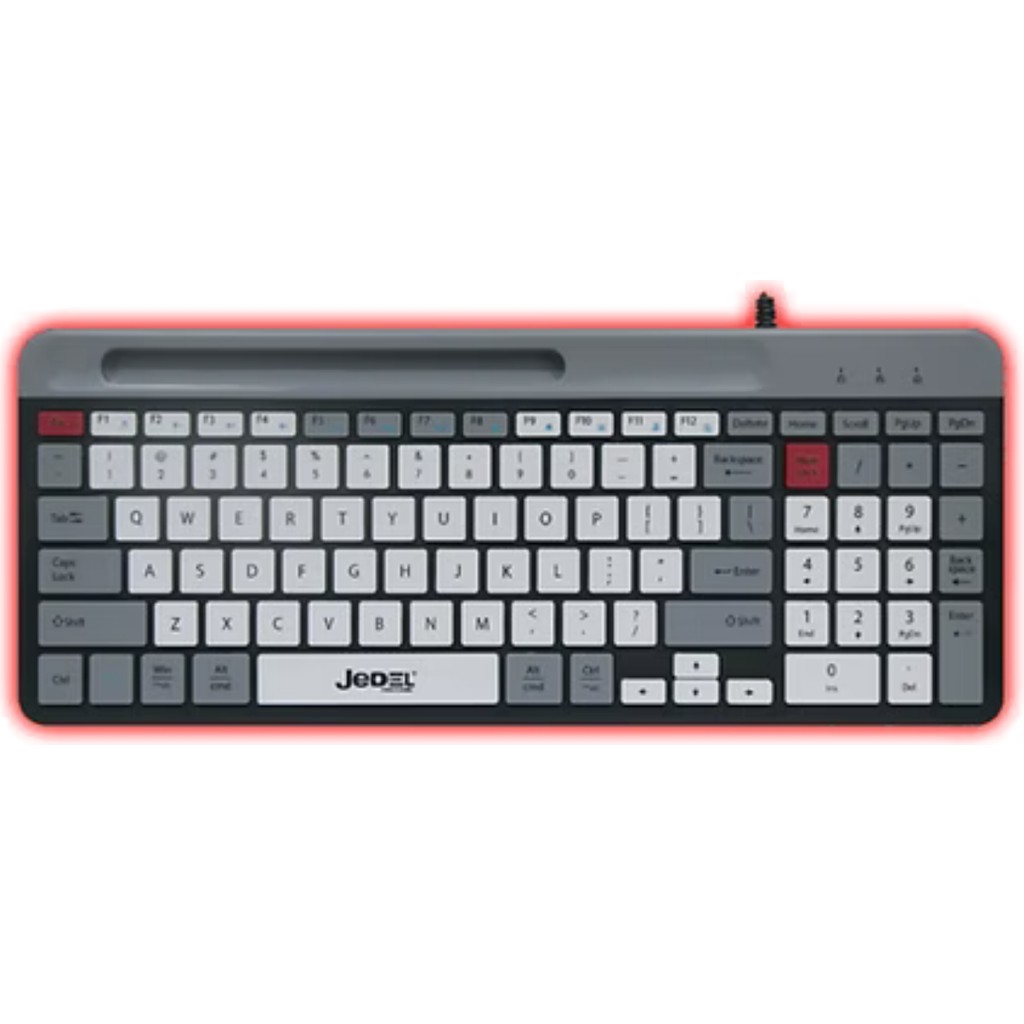 Blackbird Game Center Jedel K37 Slim Kablolu Ofis Klavyesi - Telefon Tutuculu, Sessiz Tuşlu - Gri Klavye - Mouse Fiyatı