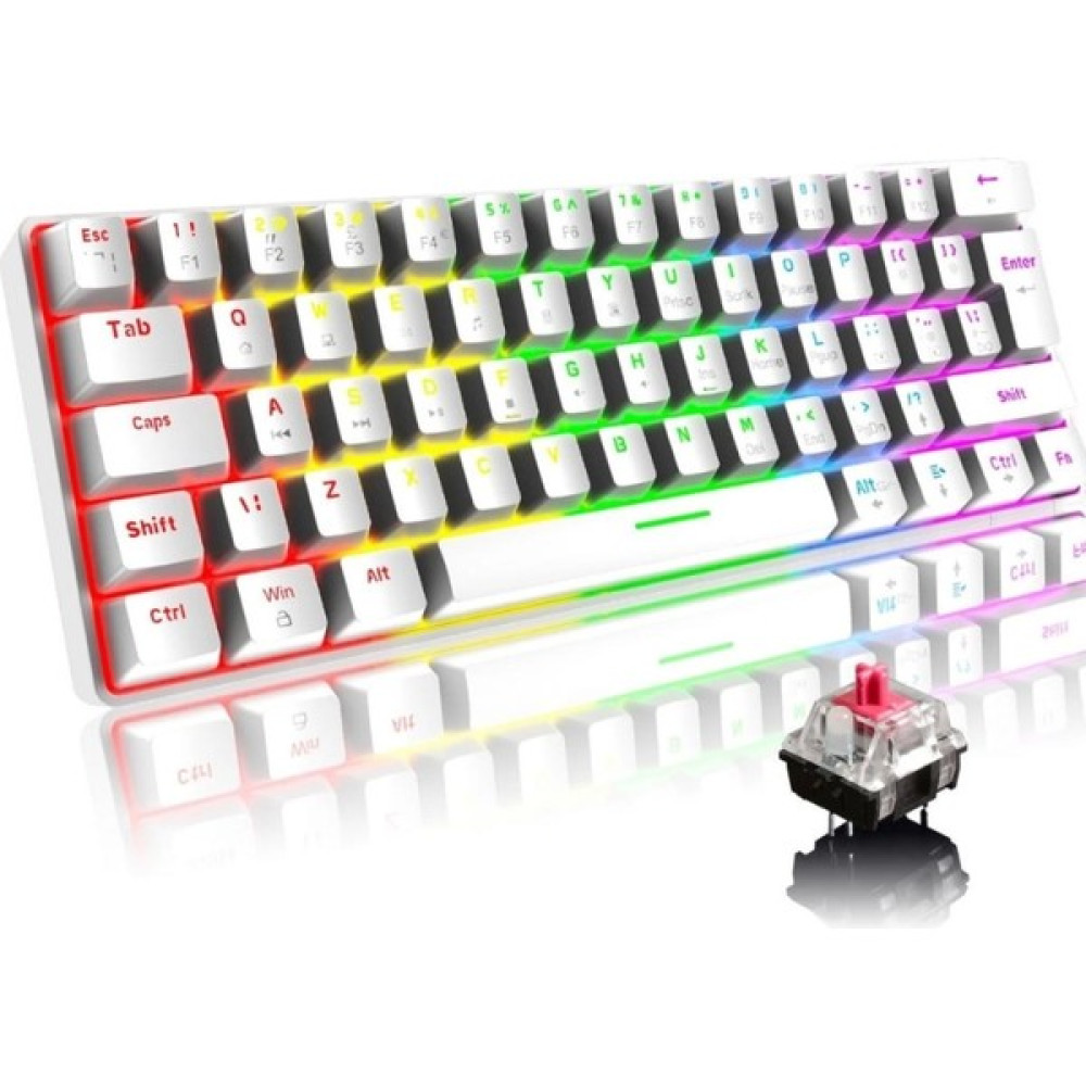 Blackbird Game Center T60 Beyaz Red Switch Türkçe Q Gaming Typ-C Oyuncu Klavyesi Oyuncu Klavyesi Fiyatı