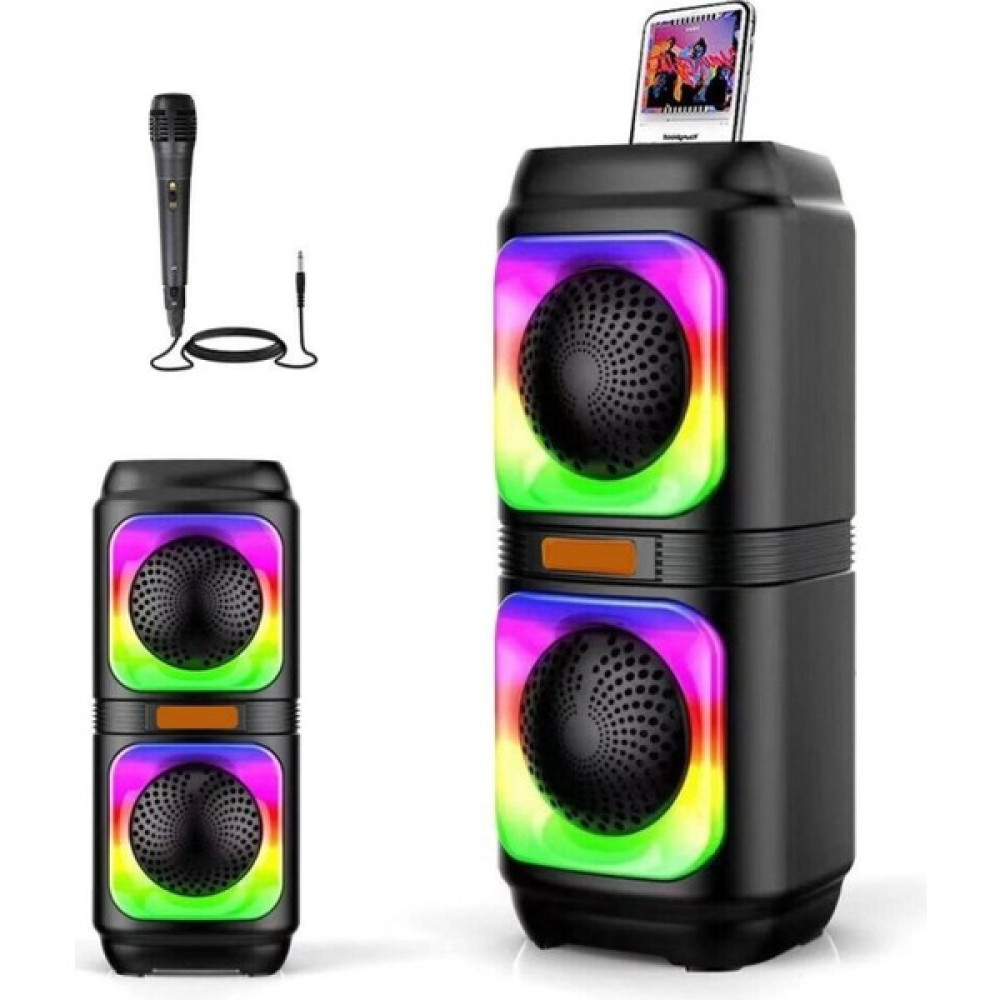 Blackbird Game Center Taşınabilir Mikrofonlu Hoparlör Rgb Işıklı Bluetooth Parti Hoparlör Bls-48 Bluetooth Hoparlör Fiyatı