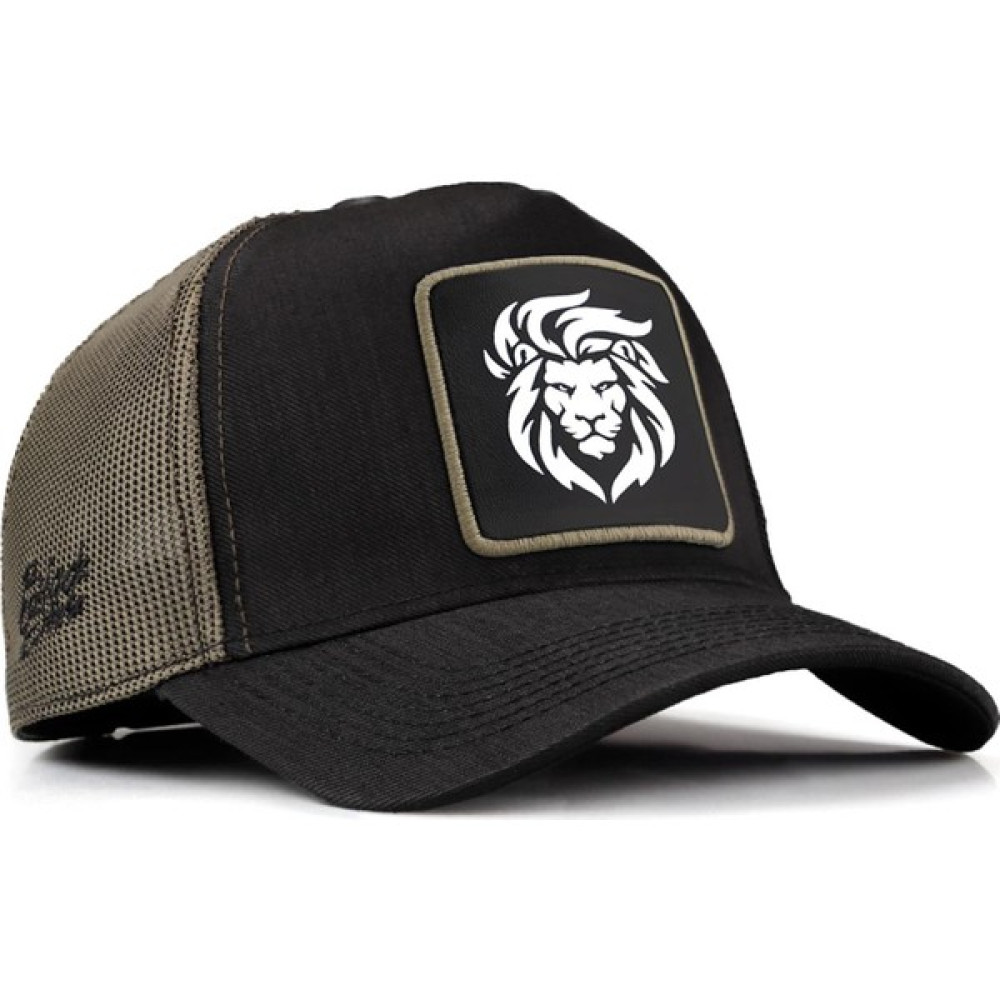 BlackBörk V1 Trucker Aslan - 9sh Kod Logolu Unisex Siyah-Haki Cordura Kumaş Şapka (Cap) Erkek Şapkası Fiyatı