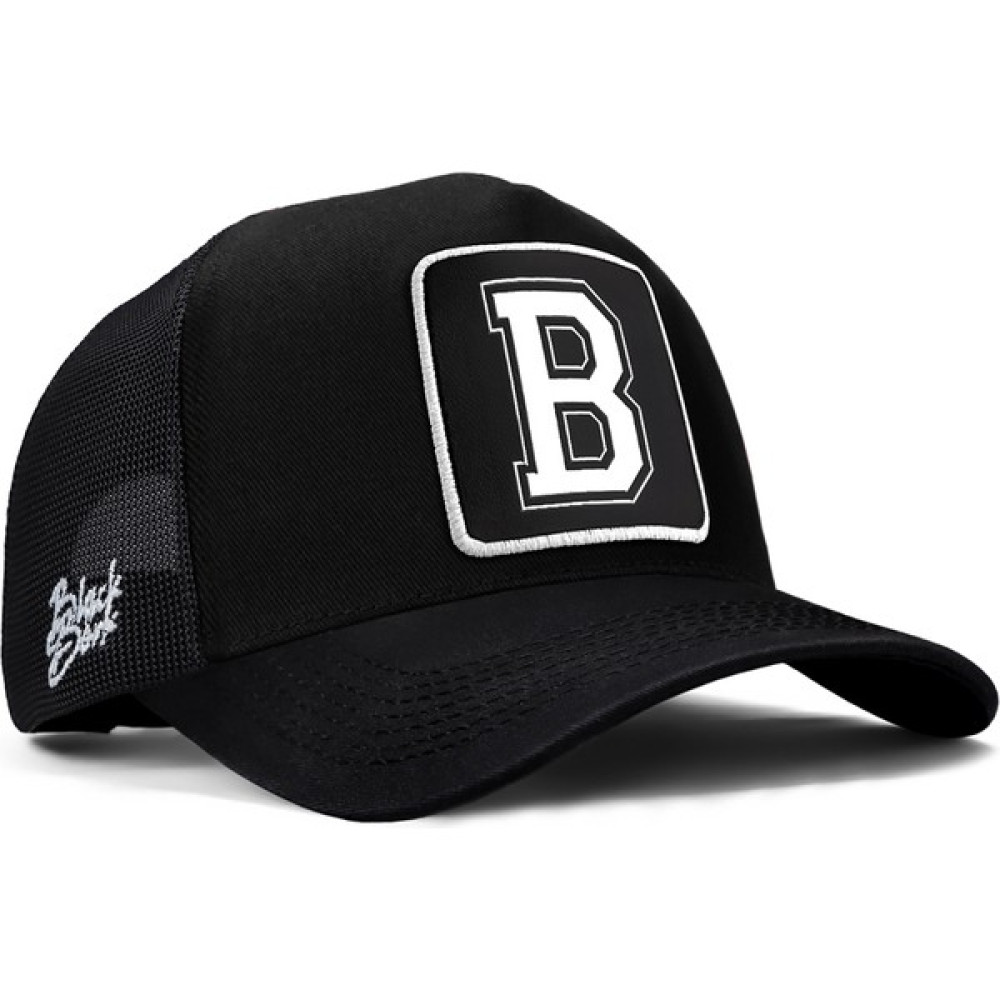 BlackBörk V1 Trucker B Harf - 2 Kod Logolu Unisex Siyah Şapka (Cap Erkek Şapkası Fiyatı
