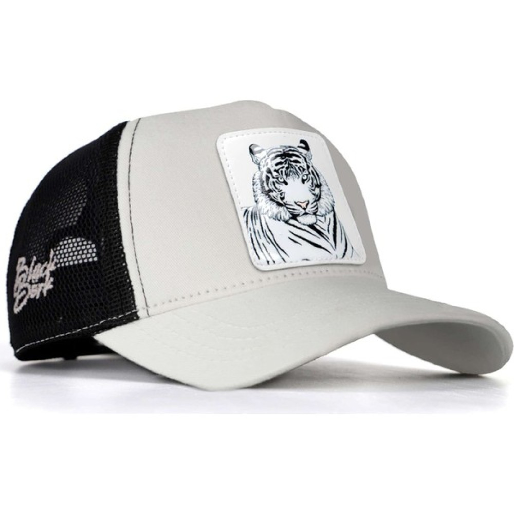 BlackBörk V1 Trucker Bengal Kaplan - 1 Kod Logolu Unisex Beyaz-Siyah Şapka (Cap) Erkek Şapkası Fiyatı
