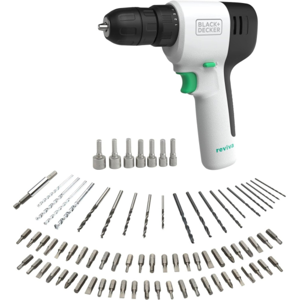 Black+Decker Reviva 12 V Akulu Matkap Revdd12c (Surdurulebilir Matkap%50 Geri Donusturulmus Plastik Matkaplar Fiyatı