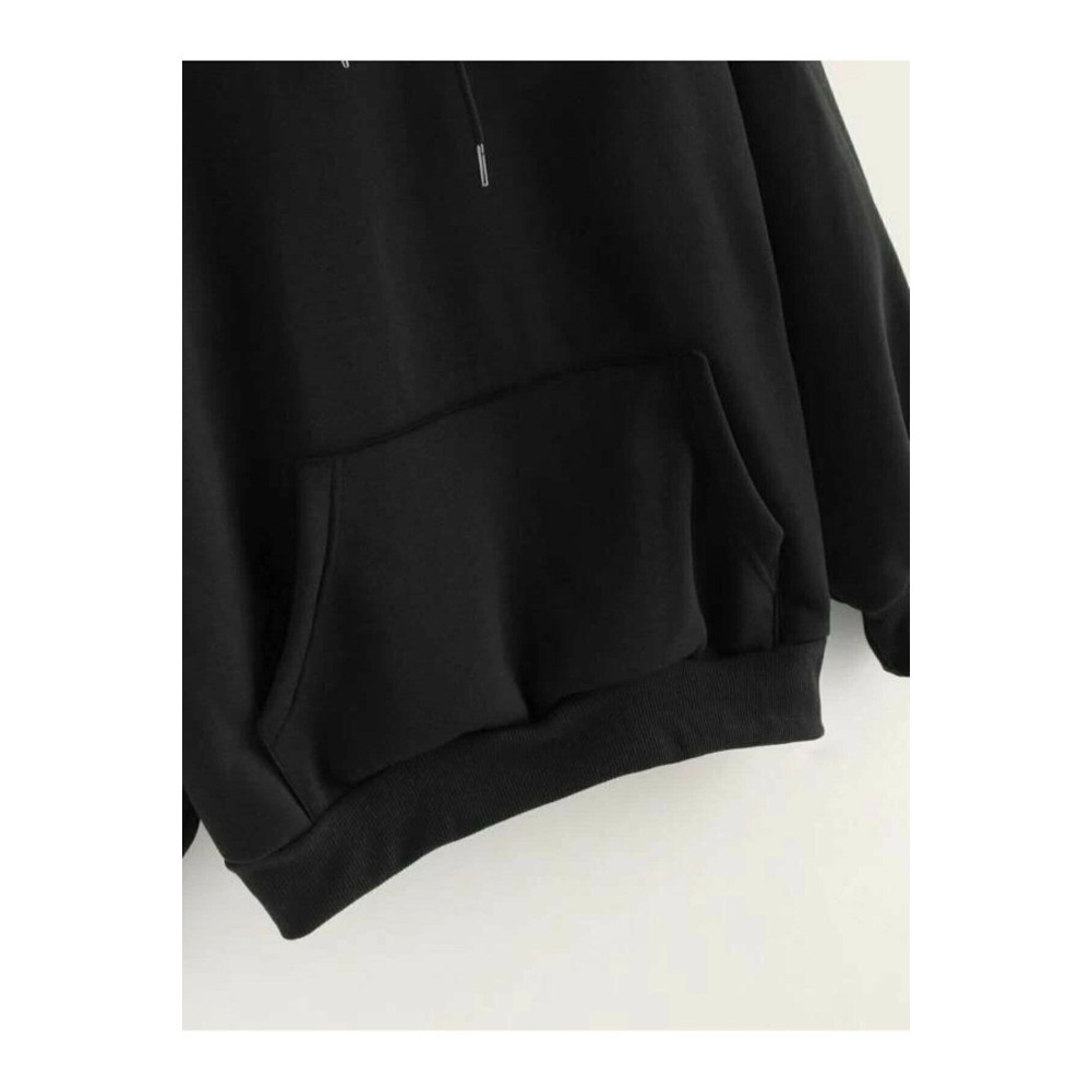 blackjack giyim Blackjackgiyim Unisex Düz Siyah Kapşonlu Sweatshirt XLT Beden Bayan Sweatshirt Fiyatı