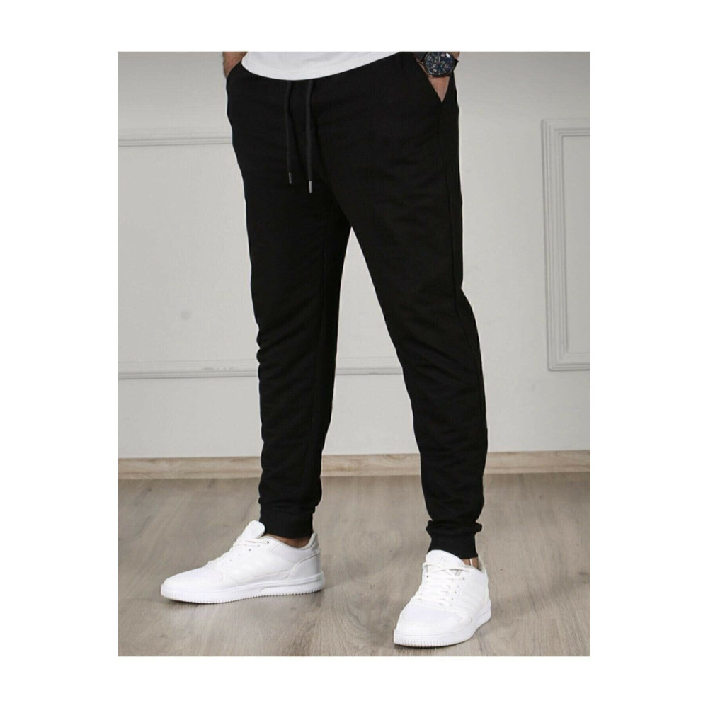 blackjack giyim Erkek Siyah Slim Fit Jogger Eşofman Altı L/L Beden Kadın Eşofman Fiyatı