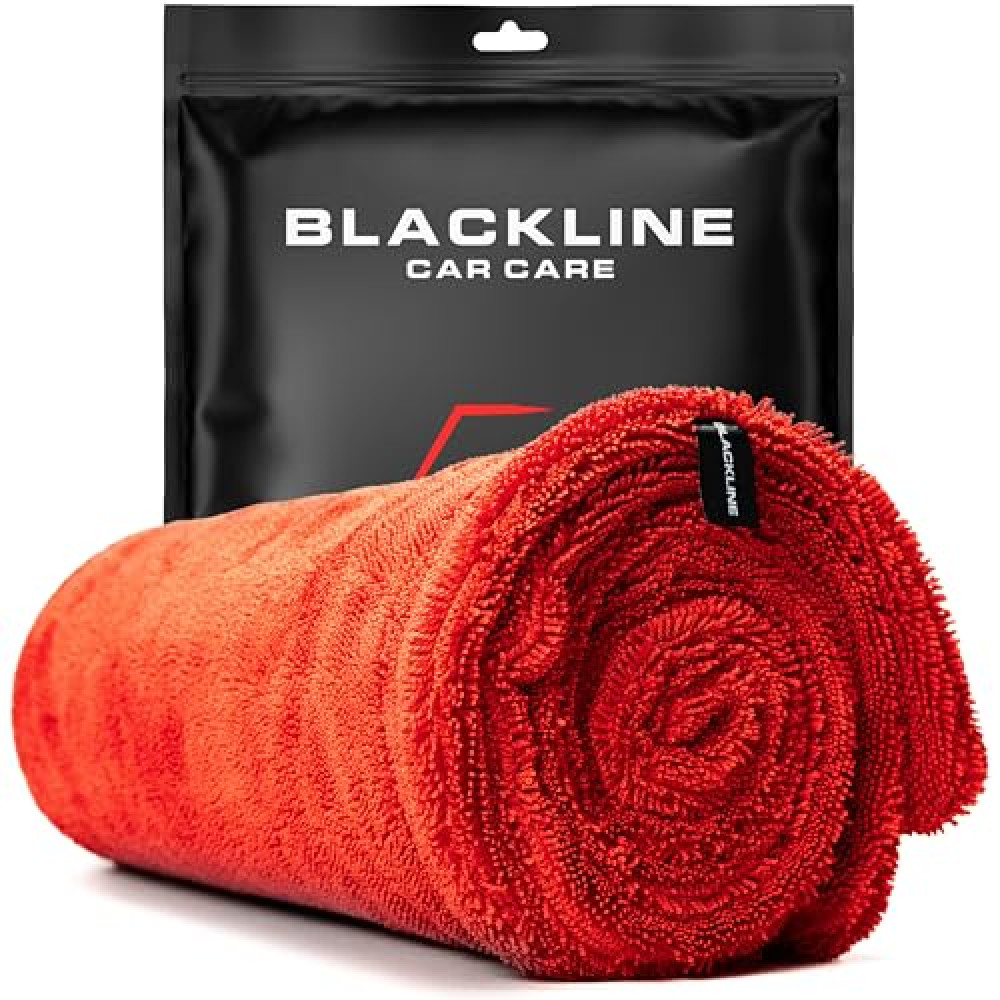 Blackline Car Drying Towel - 2ft x 3ft XL, #1 Car Detailing Accessory - 1300 GSM Microfiber Towel - Absorbs Over 8lbs of Water - Leaves No Streaks, Spots or Scratches - Dries an Entire Car Car Cleaning Cloths Fiyatı
