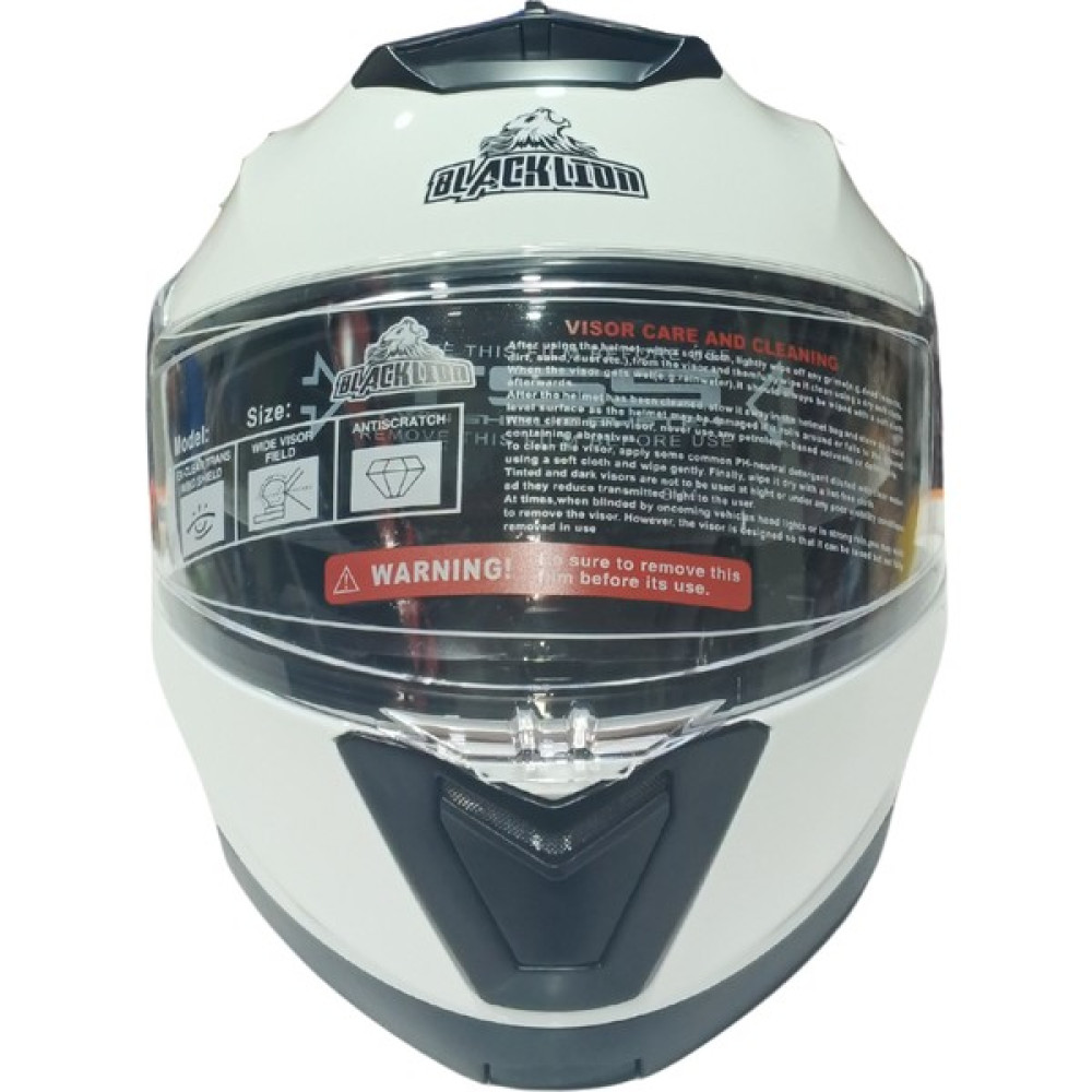 Blacklıon - Çene Açılır Vizörlü Kask Beyaz - BEYAZ [M] Motorsiklet Kaskları Fiyatı