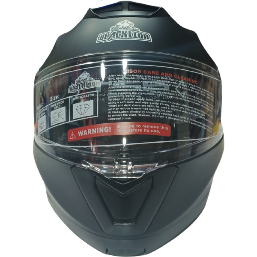 Blacklıon - Çene Açılır Vizörlü Kask [mat Siyah] [l] - MAT SİYAH [ L ] Motorsiklet Kaskları Fiyatı