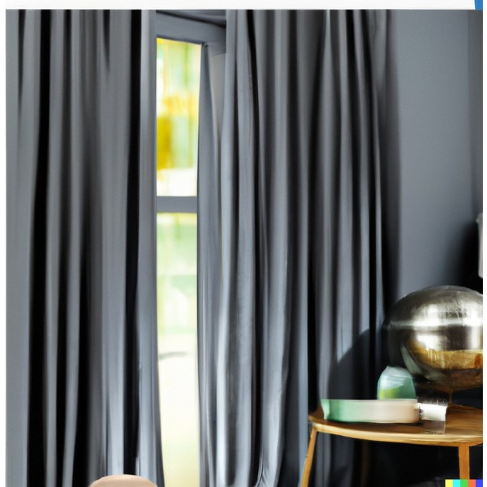 Blackout Karartma Perde 100% Lüks Blackout Gümüş Gri Çift Taraflı - 150 x 120 cm - Gümüş Grisi Fon Perde Fiyatı
