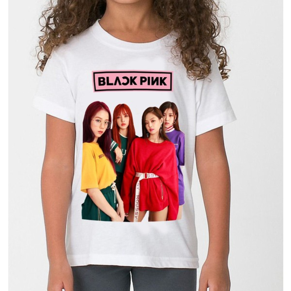 Blackpink Çocuk T-Shirt Beyaz Unisex Kız Çocuk T-shirt Fiyatı