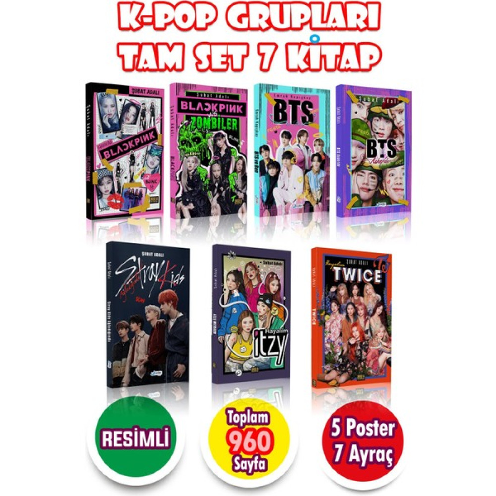 Blackpink vs Zombiler - BTS Askerde - Hayalim Itzy - Stray Kids - Hayalim Twice - Hayalim Blacpink - Stray Kids Ağladığında 7 Kitap Sağlık, Spor ve Diyet Fiyatı