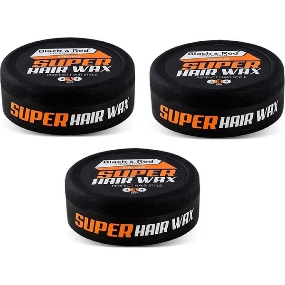 Black&Red Black Red Black&Red Collection Super Hair Wax 150 Ml X 3 Adet Saç Şekillendirici Krem Fiyatı