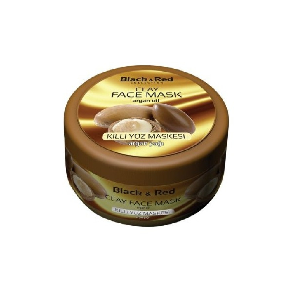 Black&red Clay Face Mask Argan Oil Killi Yüz Maskesi 400GR Maskeler Fiyatı