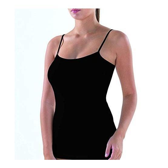 Blackspade 1404 Siyah Aura Satin Kadın İnce Askılı Atlet