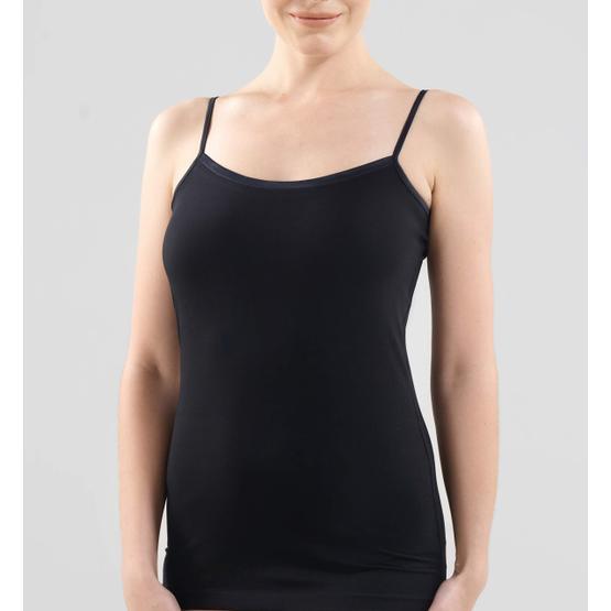 Blackspade 1404 Siyah Aura Satin Kadın İnce Askılı Atlet