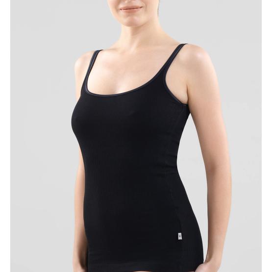 Blackspade 1615 Fine Rib Siyah Kadın Atlet