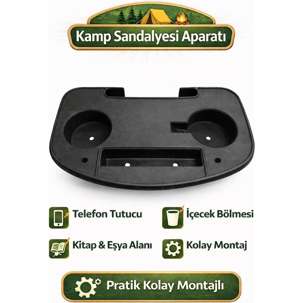 Blackstar Kamp Sandalyesi Bardaklık ve Telefon Tutucu Aparatı – Katlanır Sandalyeler Için Içecek ve Telefon Standı Siyah Kamp Sandalyesi Fiyatı