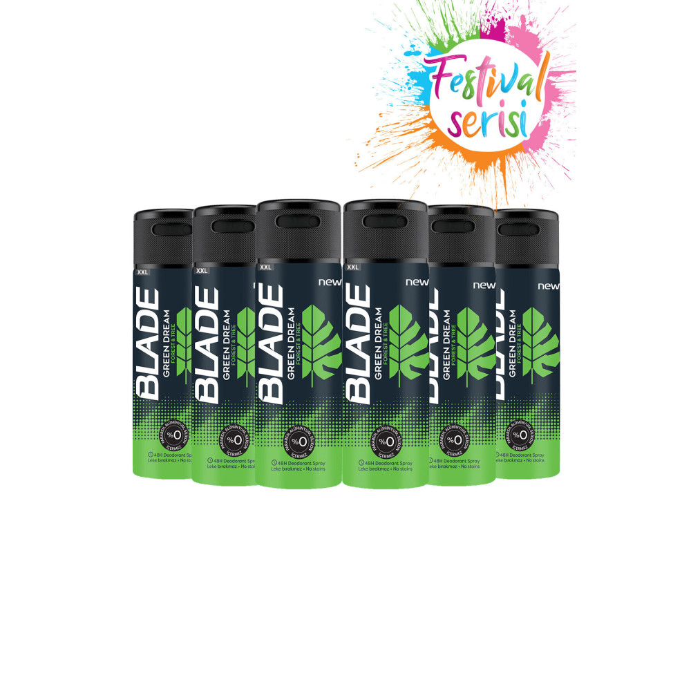 Blade Green Dream Erkek Deodorant 6x200 ml Deodorantlar Fiyatı