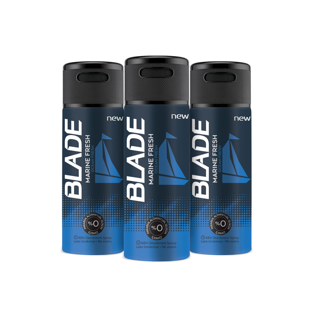 Blade Marine Fresh Deodorant 3x150ml Deodorantlar Fiyatı