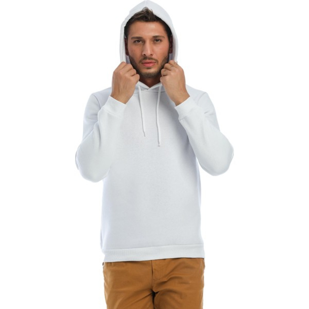 Blah Kapüşonlu Basic Geniş Kesim Erkek Içi Polarlı Sweatshirt Erkek Sweatshirt Fiyatı