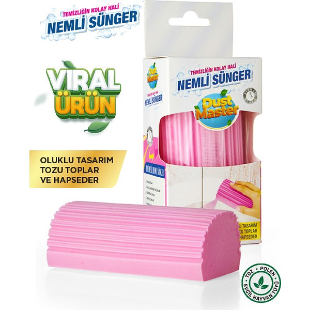 Blanco Claro Nemli Sünger - Dust Master - Çok Amaçlı Temizlik Toz Süngeri -Pembe - Pembe Temizlik Malzemeleri Fiyatı