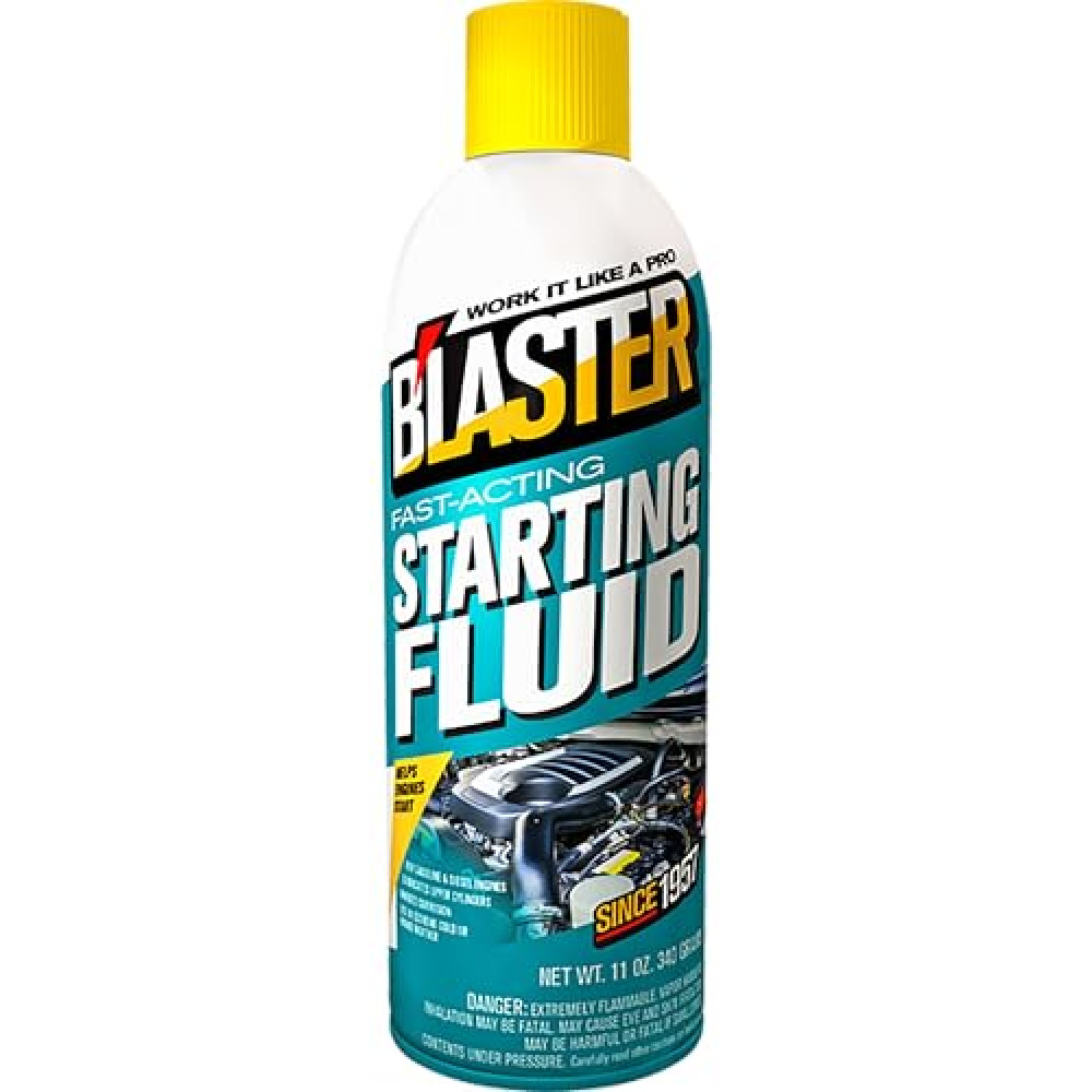 B'laster Starting Fluid, a Fast-Acting Gasoline and Diesel Starting Fluid, 11 Ounces, Pack of 12