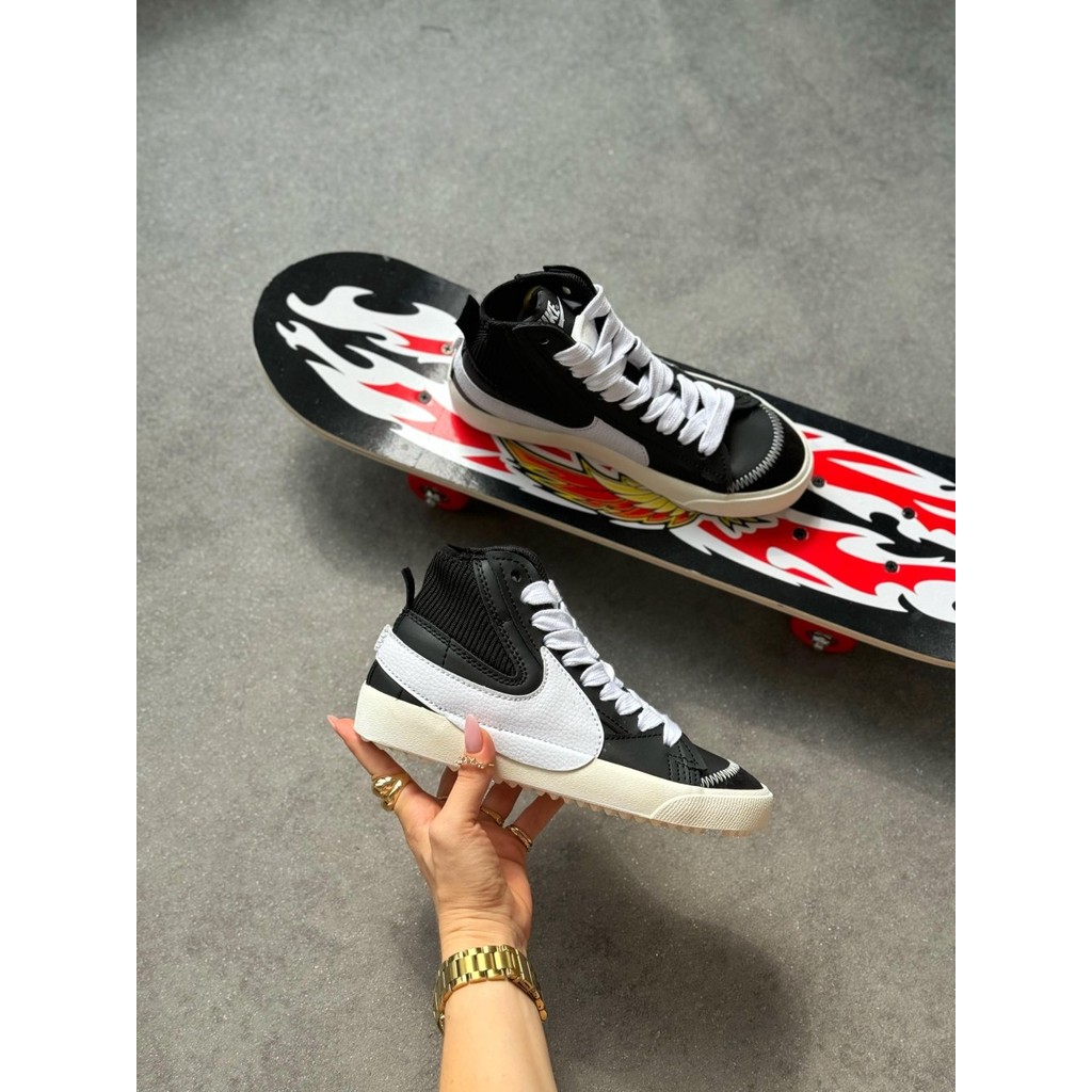 Blazer Mid '77 Jumbo Erkek Beyaz/siyah Sneaker Ayakkabı DD3111-100 Ayakkabılar ve Çantalar Fiyatı