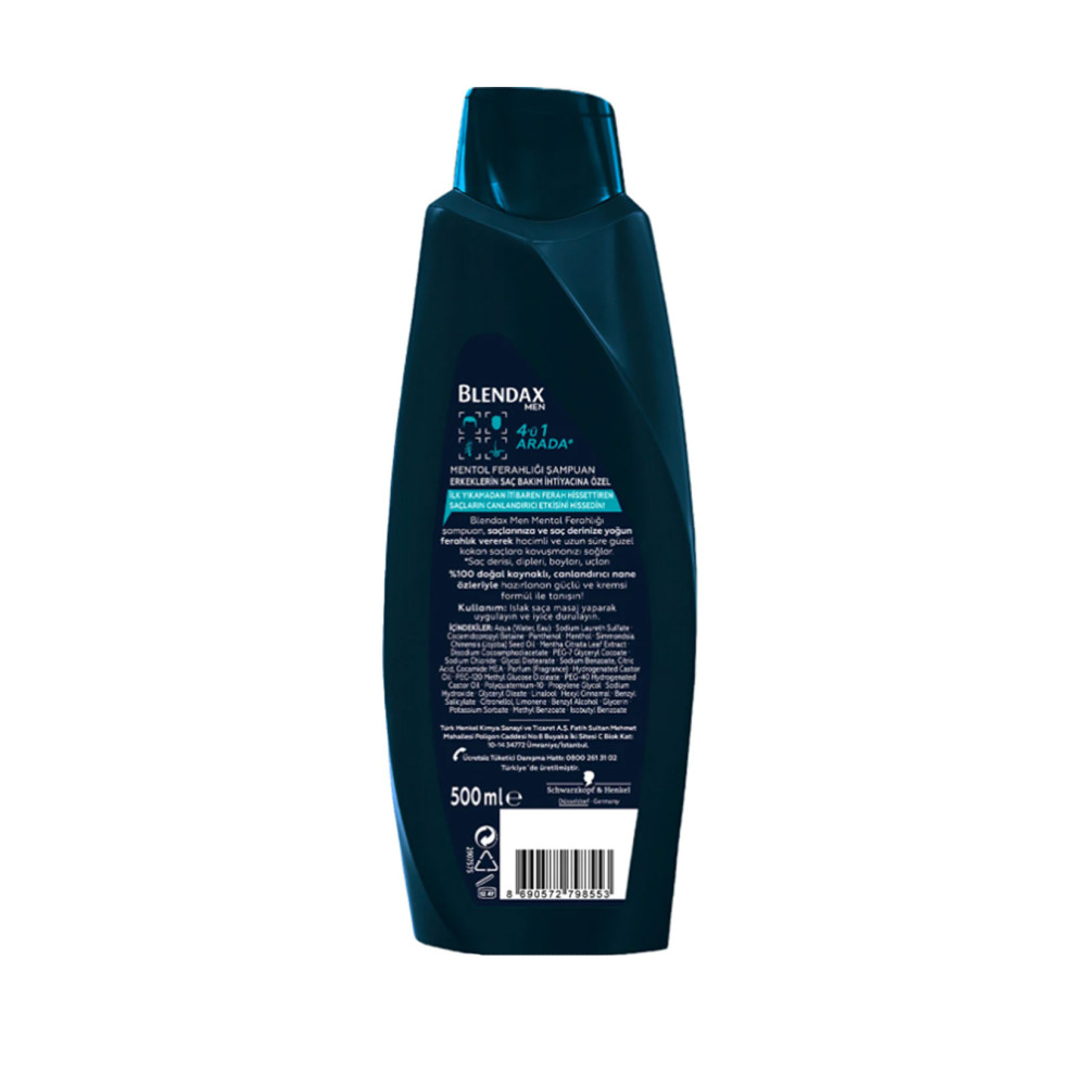 Blendax Şampuan 500 ml Mentol Ferahlığı
