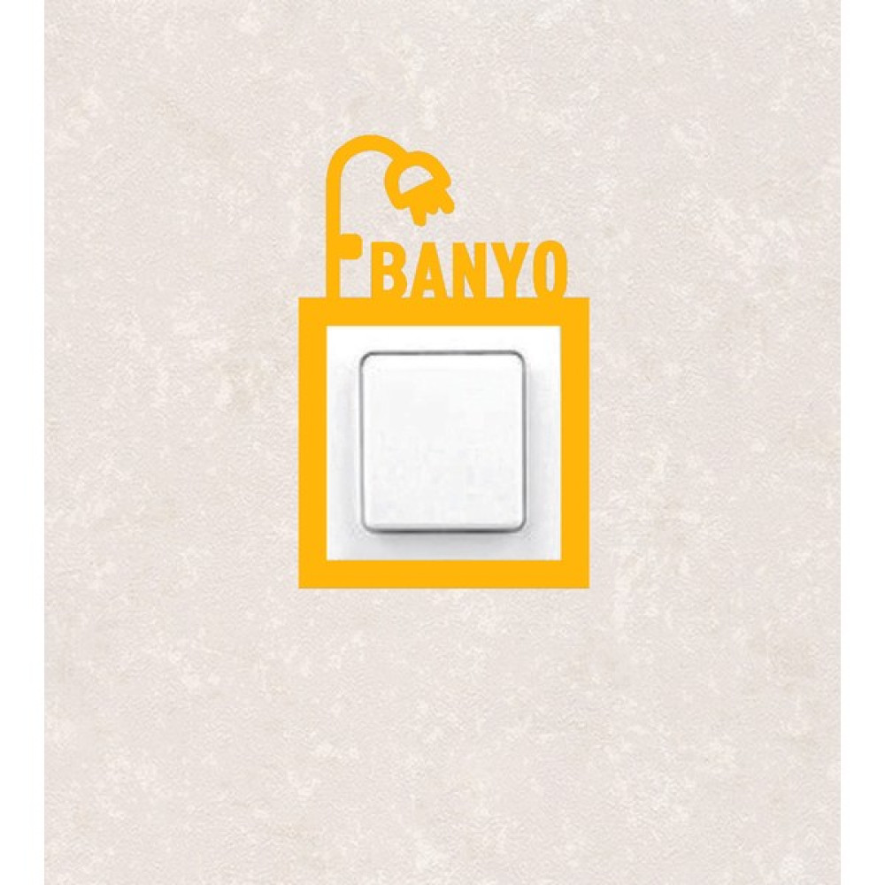 Blgrup BLGRUP2102-S Lazer Kesim Ahşap Anahtar Priz Çerçevesi Tekli Banyo Sarı Ev & Dekorasyon Aksesuarları Fiyatı