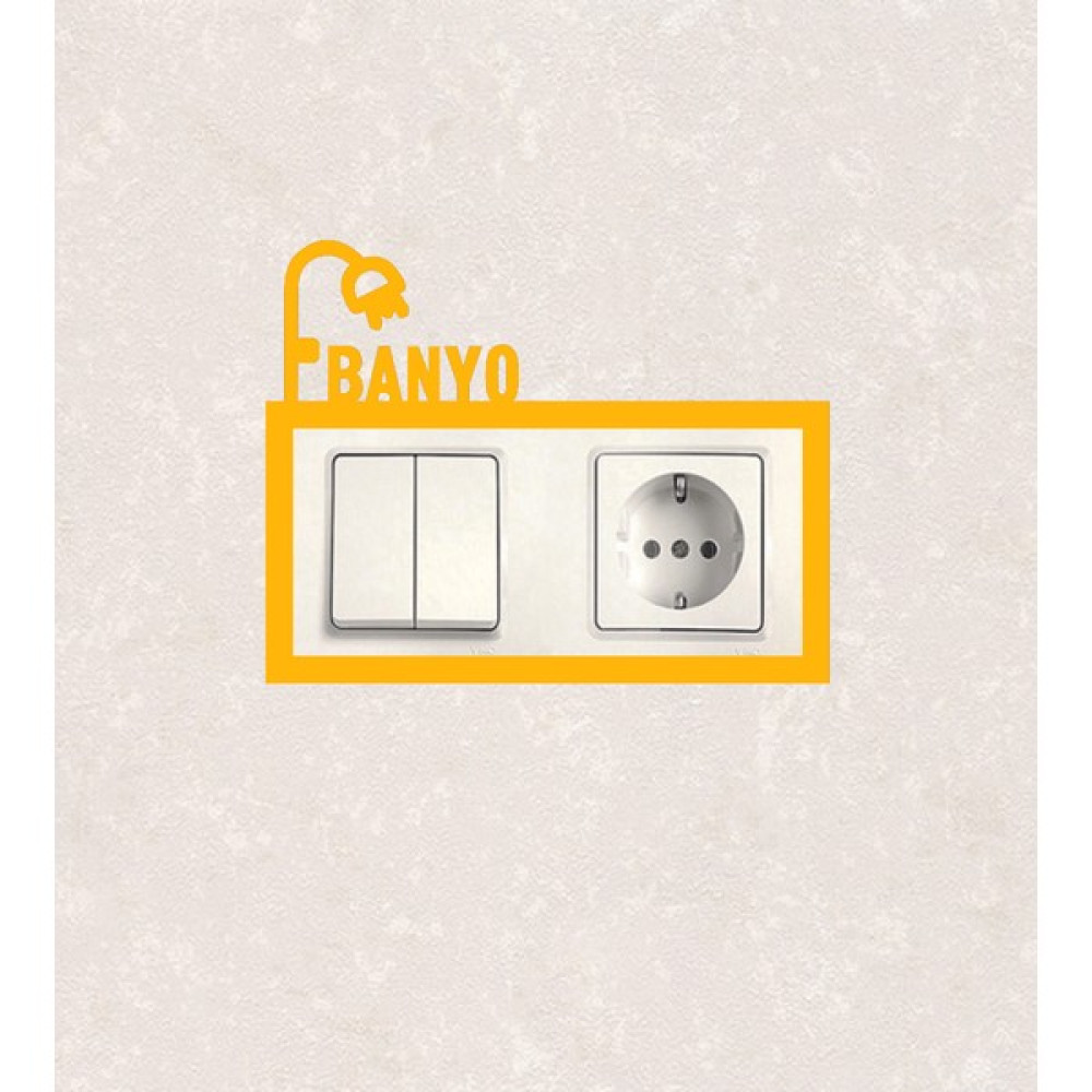 Blgrup BLGRUP2103-S Lazer Kesim Ahşap Anahtar Priz Çerçevesi Ikili Banyo Sarı Ev & Dekorasyon Aksesuarları Fiyatı