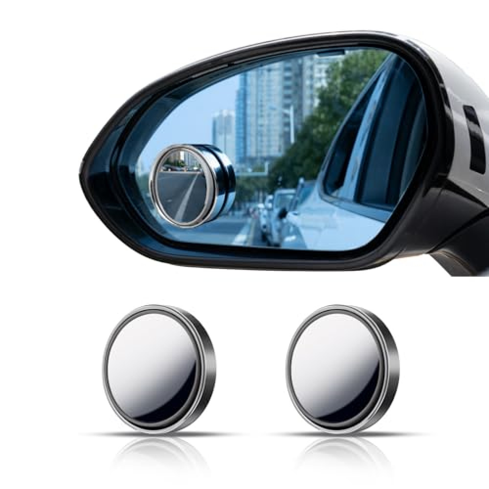 Blind Spot Mirror,2" Round HD Glass 360°Wide Angle adjustable blindspot mirror,2pcs Convex car side mirror for Cars SUV and Trucks