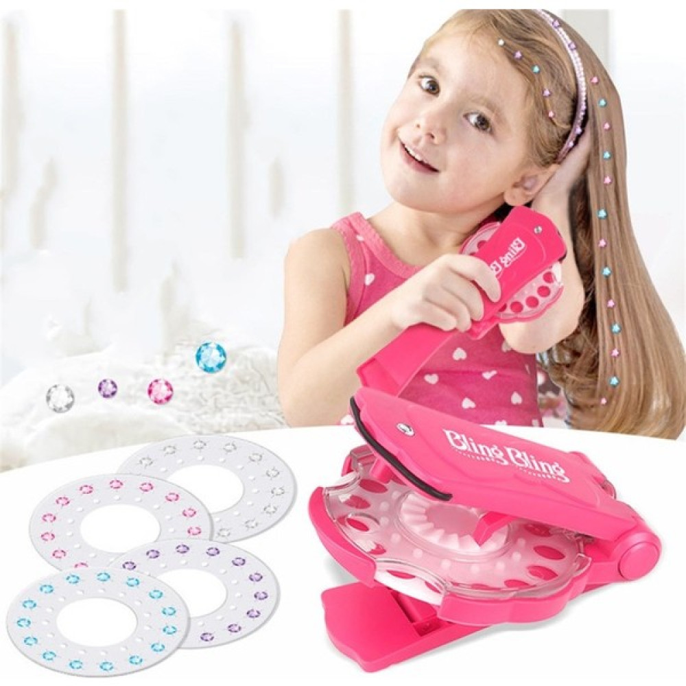 Bling Bling Kız Çocuk Parlak Zımbalı Saç Dekorasyonu - Pembe (Yurt Dışından) Saç Fırçası ve Tarağı Fiyatı