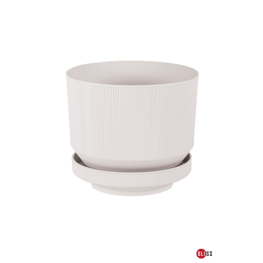 Bliss 6 Litre Gri Dekoratif Lüks Saksı Iç Dış Mekan Tabaklı Plastik Çiçek Saksısı Saksı ve Aksesuarları Fiyatı