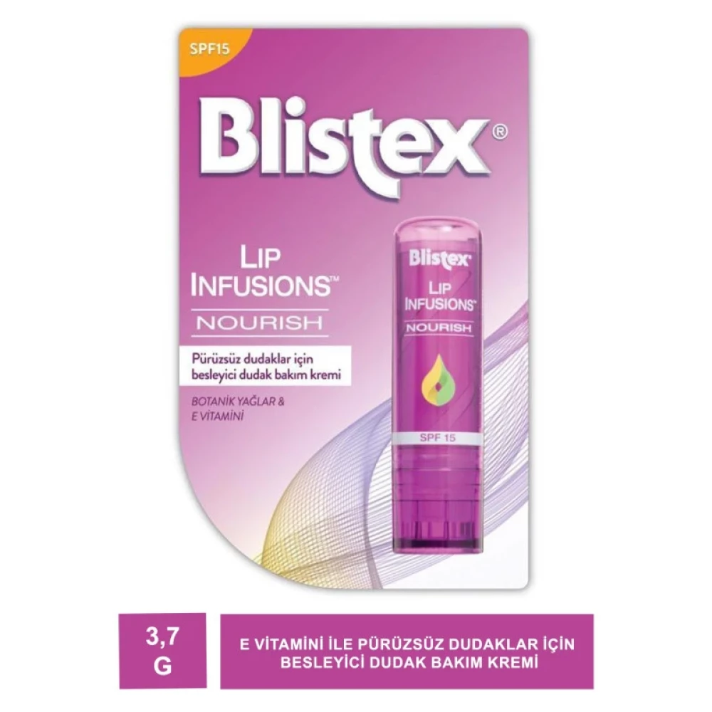 Blistex Lip Infusions Nourish Spf15 - Puruzsuz Dudaklar Icin Besleyici Dudak Kremi - 3.7G Sağlık / Bakım / Kozmetik Fiyatı