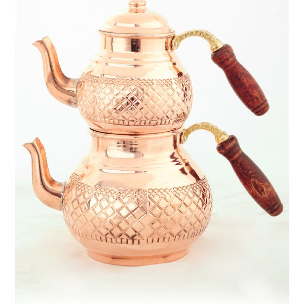 BLK Büyük Boy Bakır Çaydanlık Takımı Çay / Çaydanlık Setleri Fiyatı