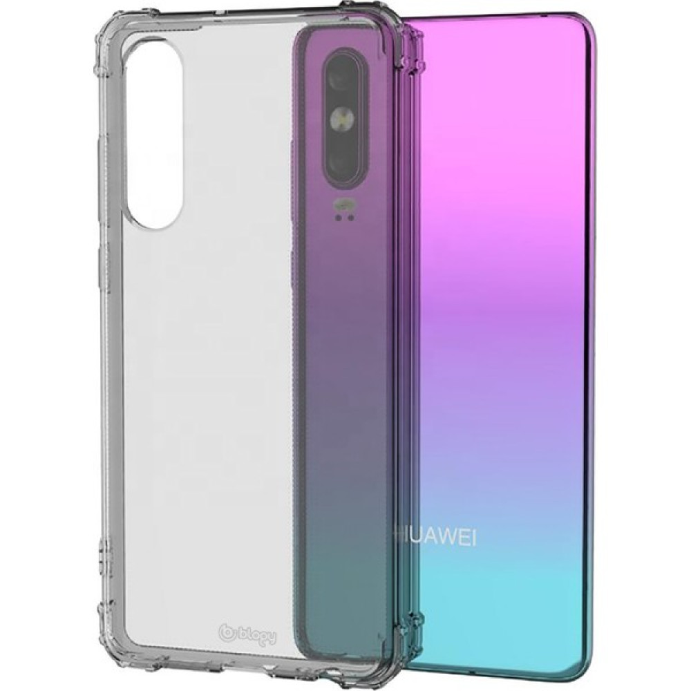 Blogy Huawei P30 Crystal ile Uyumlu Fit Kılıf Smoke Black - Füme Cep Telefonu Kılıfı Fiyatı
