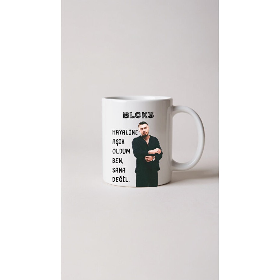 Blok 3 Özel Tasarım Kupa Bardak - 001 - Beyaz - 330 ml Fincan / Bardak / Kahve Takımı Fiyatı