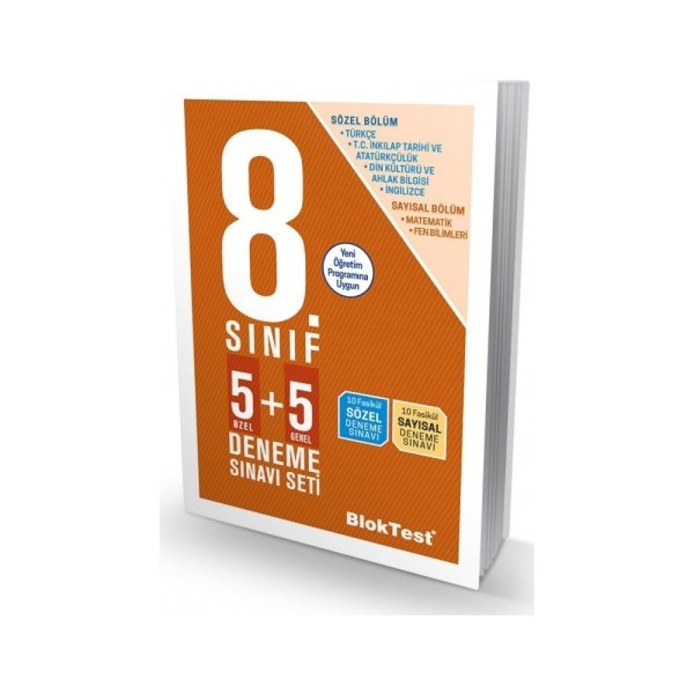 Bloktest 8. Sınıf 5+5 Deneme Sınavı Seti 2019 Tüm Dersler Fiyatı