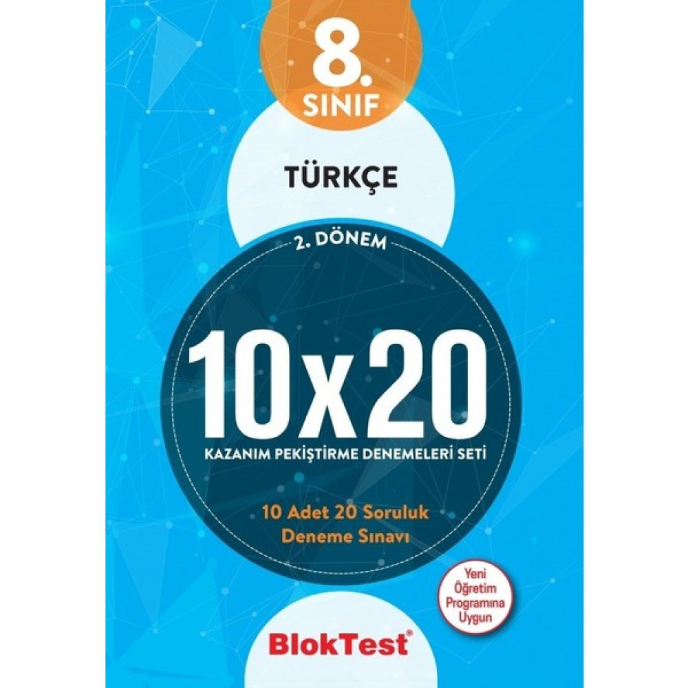 Bloktest Yayınları 8. Sınıf Bloktest Türkçe 10 x 20 Denemeleri 2. Dönem Kaynak Kitapları Fiyatı