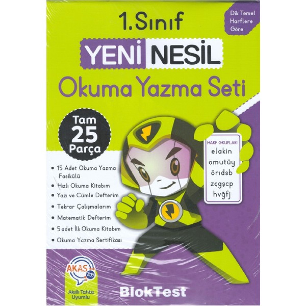 Bloktest Yayınları Bloktest 1. Sınıf Okuma Yazma Seti Yeni Nesil Shringli Kaynak Kitapları Fiyatı