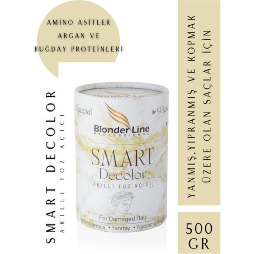 Blonder Line Yanmış, Yıpranmış ve İşlem Görmüş Tüm Saçlar İçin Argan Yağlı Akıllı Toz Açıcı - 500 GR Saç Boyası Fiyatı