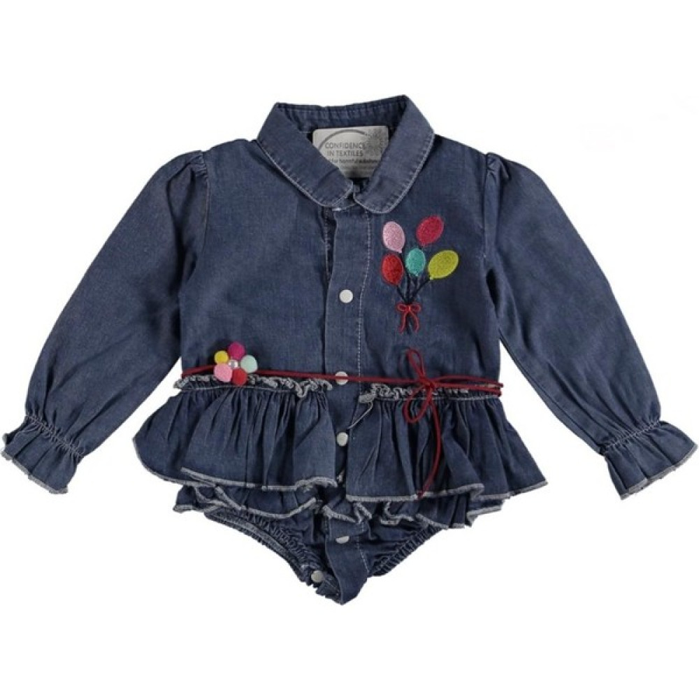 Bloom Baby Kids Kot Balon Nakışlı Tulum Kız Çocuk Kız Çocuk Tulum ve Salopet Fiyatı
