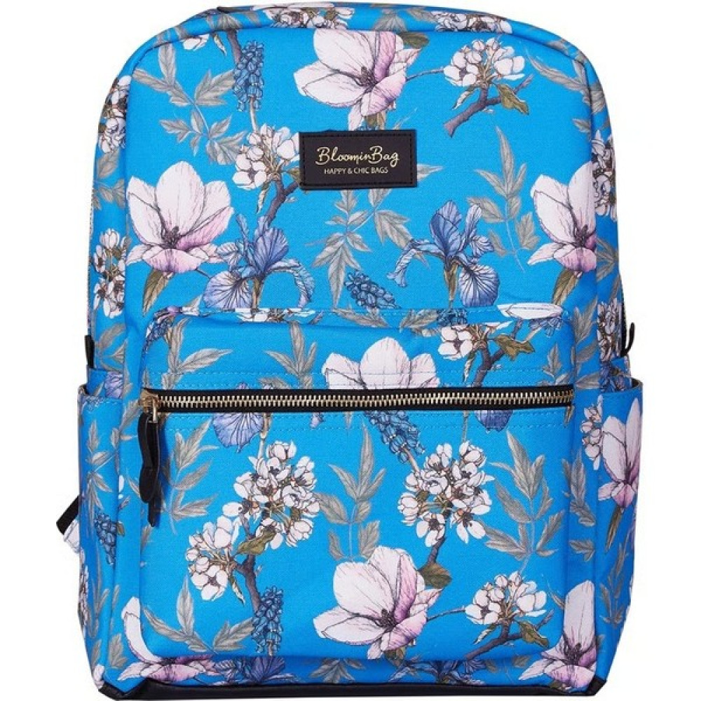 BloominBag Blue Cherry Blossom Çiçek Desenli 13-14 Inç Kadın Sırt Laptop / Macbook Çantası Dizüstü Bilgisayar Aksesuarları Fiyatı