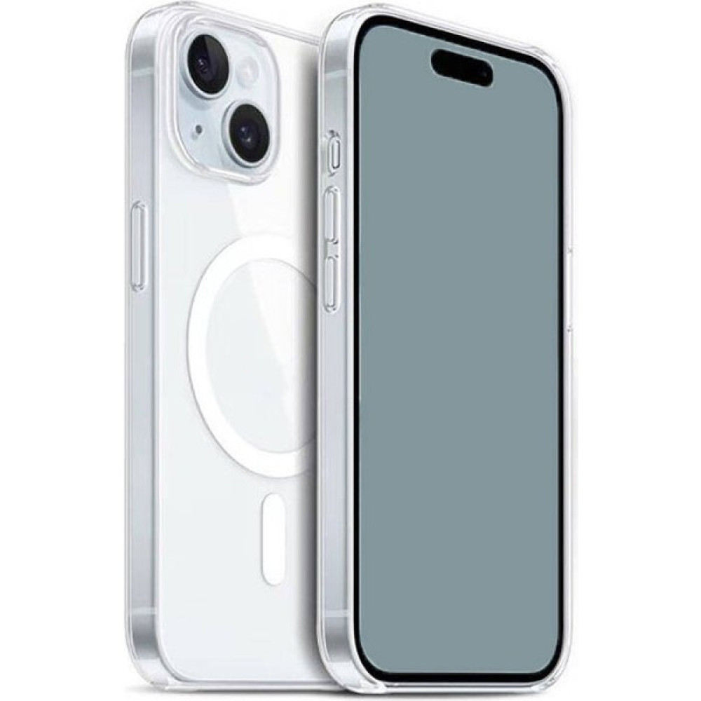 BLS Store iPhone 15 Plus - Uyumlu Magsafe Şarj Özellikli Şeffaf Sert Pc Bls Store Embos Kapak-Renksiz - Renksiz Cep Telefonu Kılıfı Fiyatı