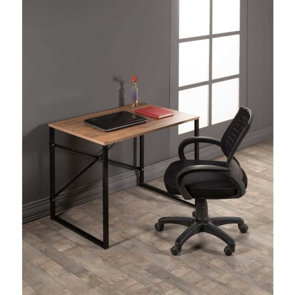 BLT EV GERECLERİ Blt Metal Çalışma Masası Bilgisayar ve Laptop Masası 50x90 cm Ceviz - Y: 71 cm D: 60 cm G: 90 cm - Antik Meşe Çalışma Masası Fiyatı