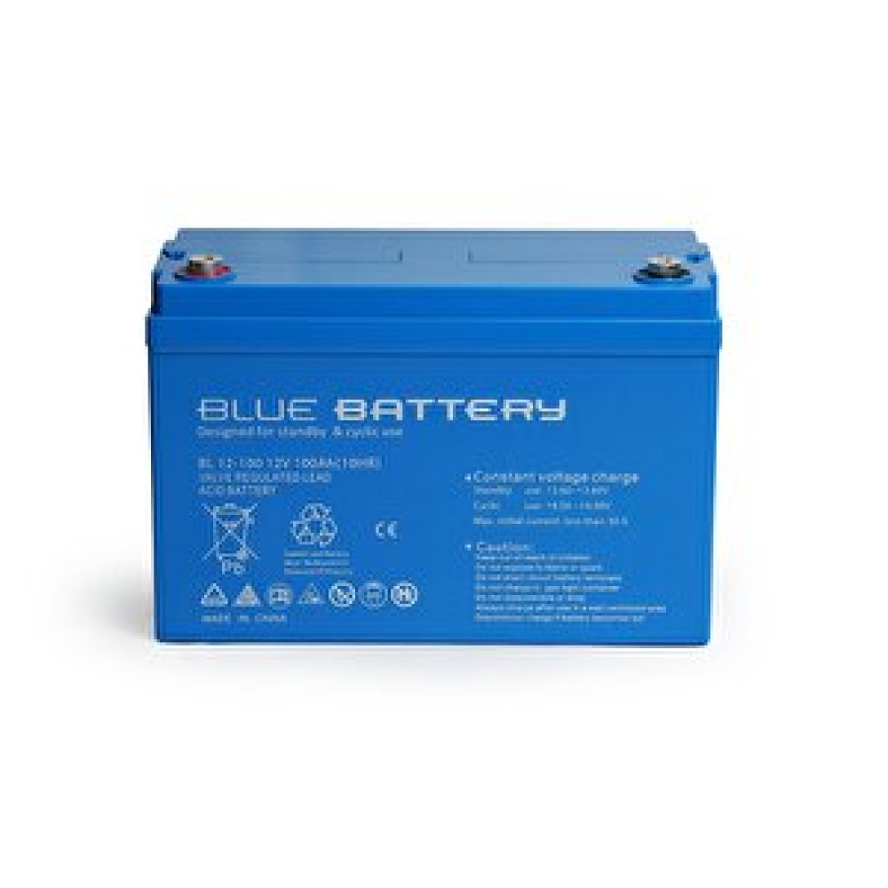 Blue Battery 12 Volt 100 Amper Bakımsız Kuru Akü , Ups Aküsü Power Supply Fiyatı